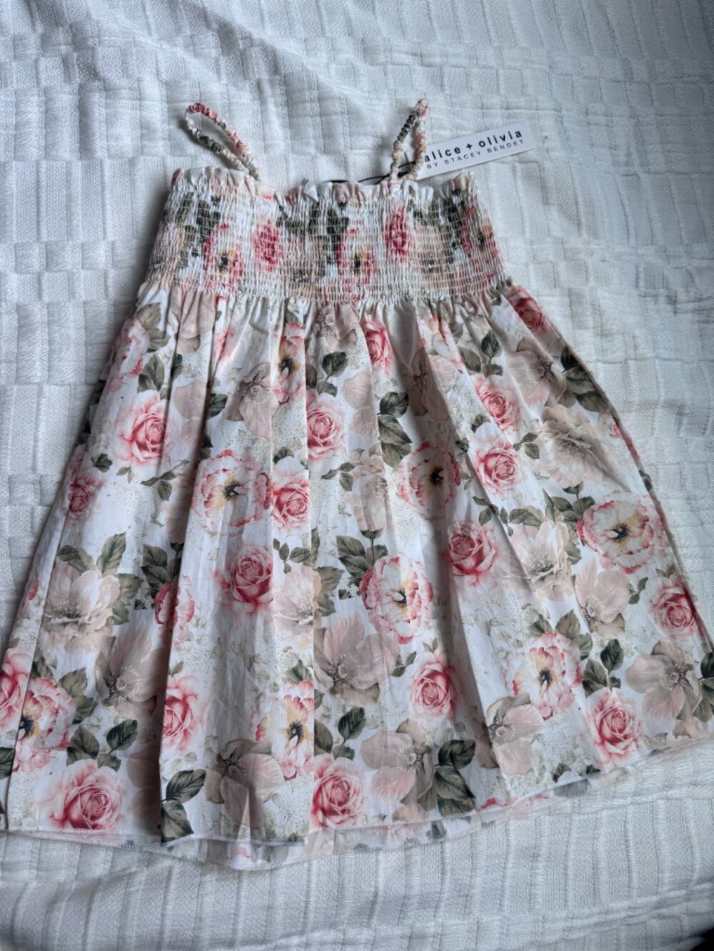 NWT Alice + Olivia Girls Floral Smocked Dress Size 4T - Picture 5 of 8